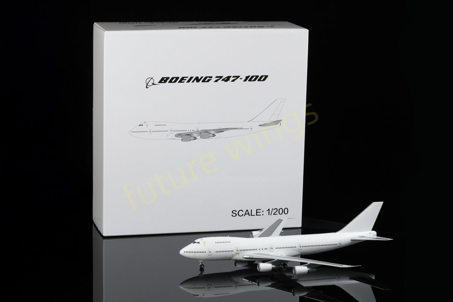 1:200 SQ Wings Boeing B747-100 Blank Diecast Aircraft Model