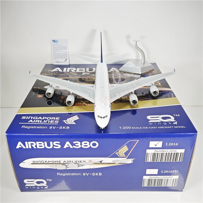 1:200 SQ Wings Singapore Airlines A380 9V-SKB 9V-SKV Diecast Aircraft Model