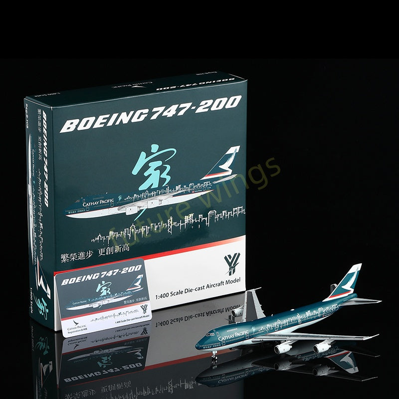 1:400 YY Wings Cathay Pacific B747-200 B-HIB Aircraft Model Free