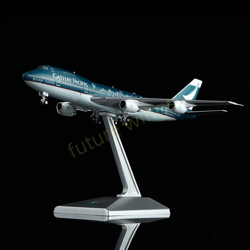1:400 YY Wings Cathay Pacific B747-200 B-HIB Aircraft Model Free Tractor +Stand