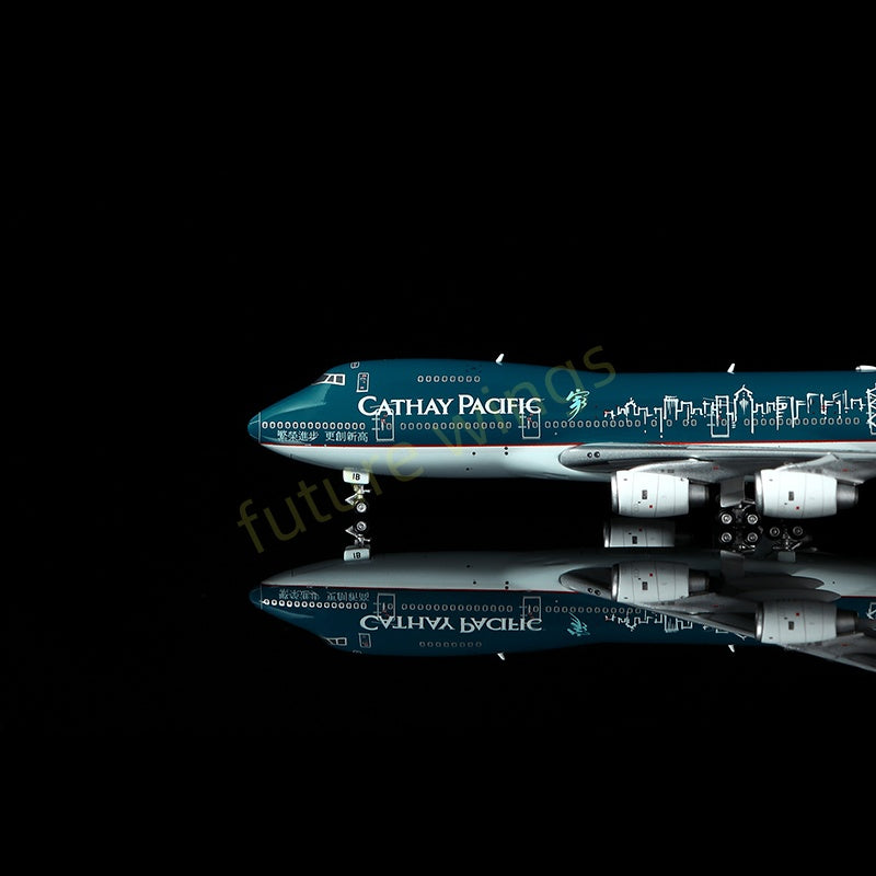1:400 YY Wings Cathay Pacific B747-200 B-HIB Aircraft Model Free Tractor +Stand