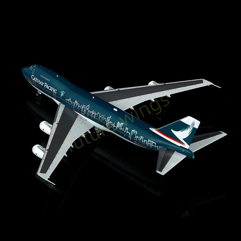 1:400 YY Wings Cathay Pacific B747-200 B-HIB Aircraft Model Free Tractor +Stand