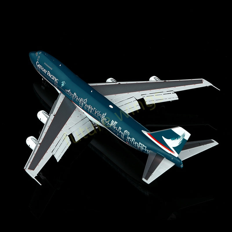 1:400 YY Wings Cathay Pacific B747-200 B-HIB Aircraft Model Free Tractor +Stand