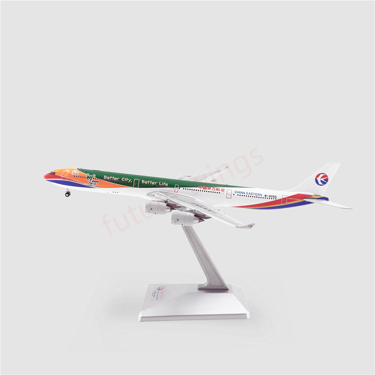1:400 YY Wings China Eastern Airlines A340-600 B-6055 Aircraft Model+Free Tractor