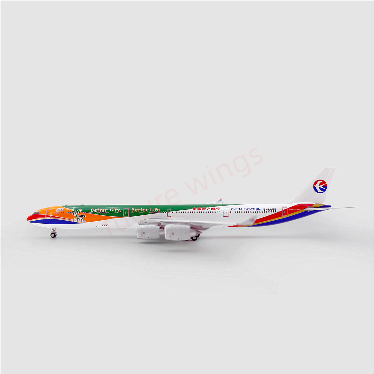 1:400 YY Wings China Eastern Airlines A340-600 B-6055 Aircraft Model+Free Tractor