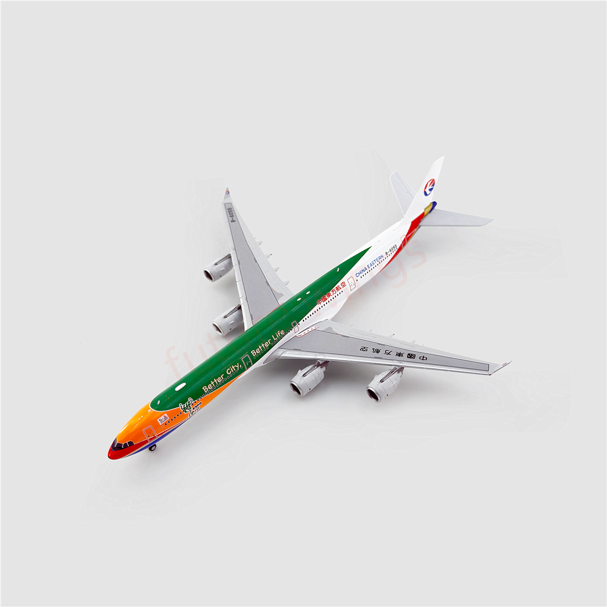 1:400 YY Wings China Eastern Airlines A340-600 B-6055 Aircraft Model+Free Tractor