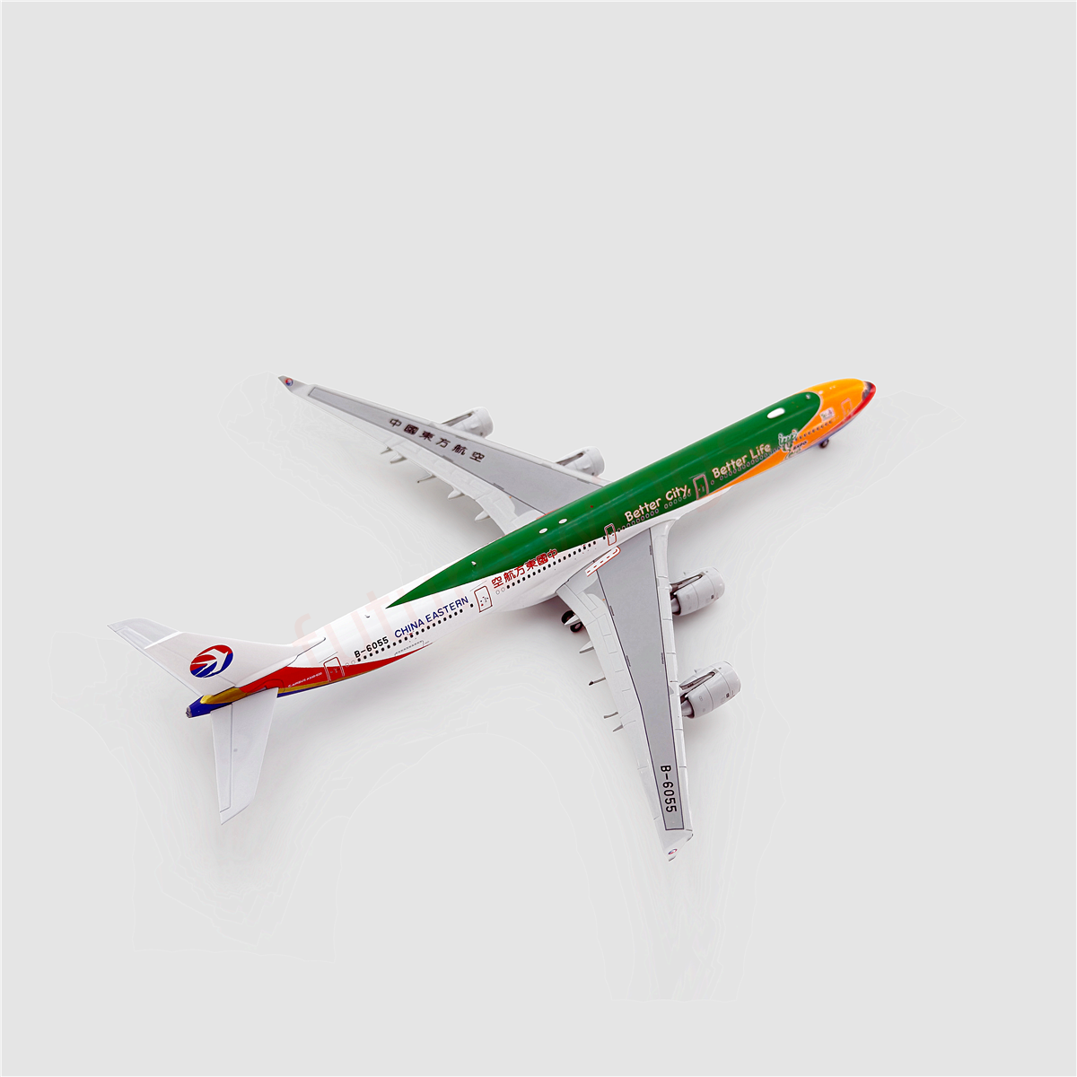 1:400 YY Wings China Eastern Airlines A340-600 B-6055 Aircraft Model+Free Tractor