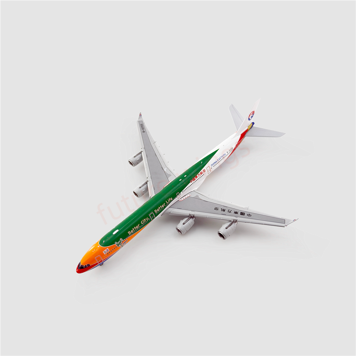 1:400 YY Wings China Eastern Airlines A340-600 B-6055 Aircraft Model+Free Tractor