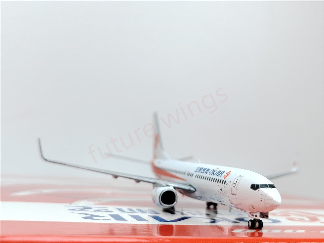 1:400 JC Wings XX4412 OK Air B737-800 B-5571 Aircraft Model+Free Tractor