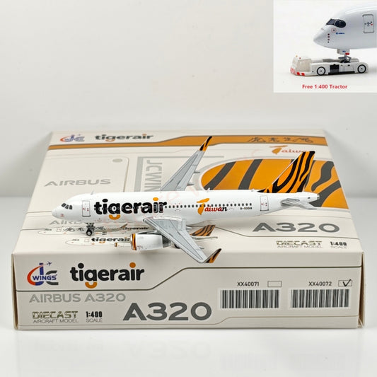 1:400 JC Wings XX40072 Tiger Air A320 B-50018 Aircraft Model+Free Tractor