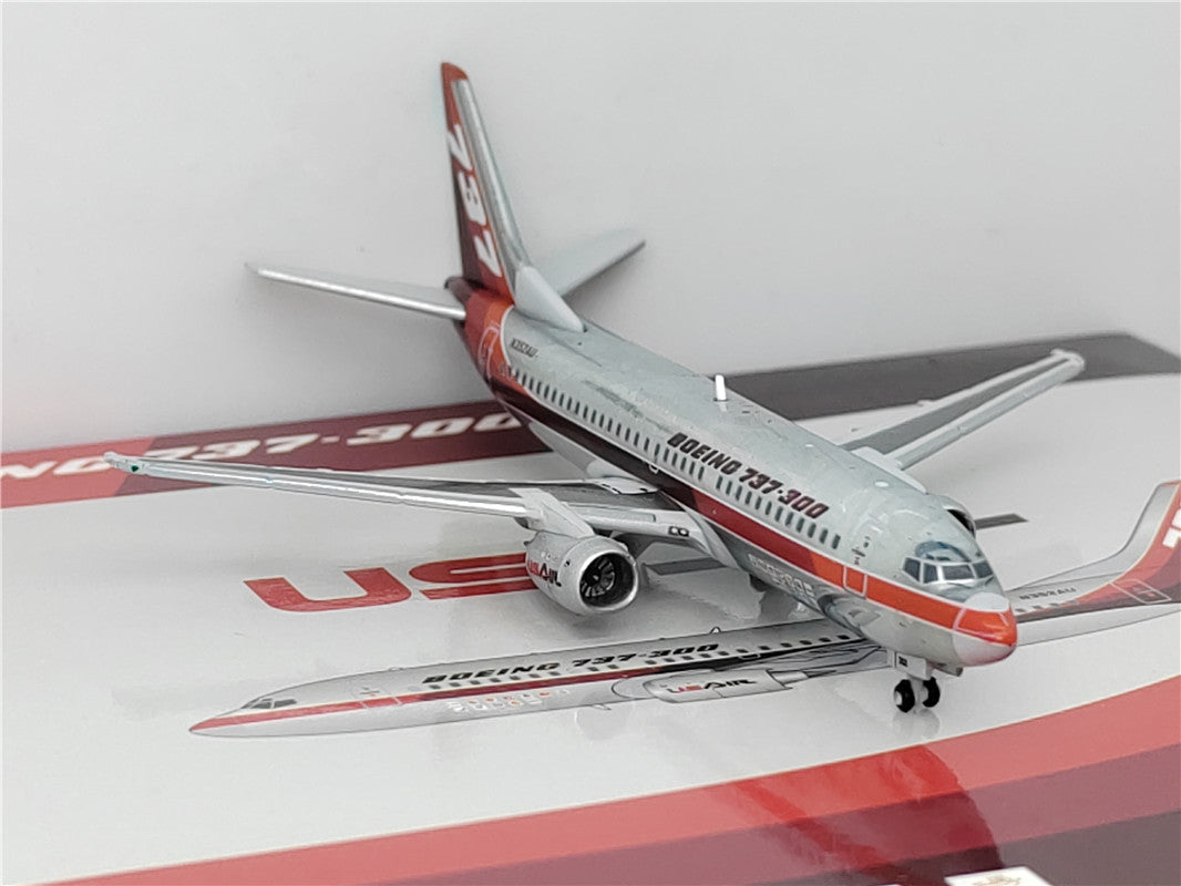 1:400 JC Wings XX4487 US Air Boeing House Color B737-300 N352AU Aircraft Model+Free Tractor