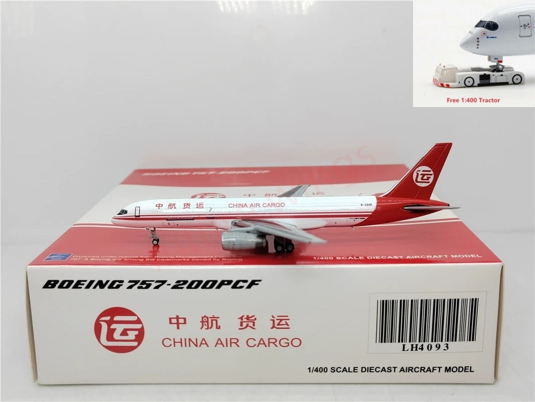 1:400 JC Wings LH4093 Air China Cargo B757-200 B-2848 Aircraft Model+Free Tractor