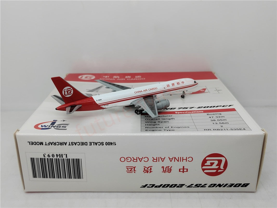 1:400 JC Wings LH4093 Air China Cargo B757-200 B-2848 Aircraft Model+Free Tractor