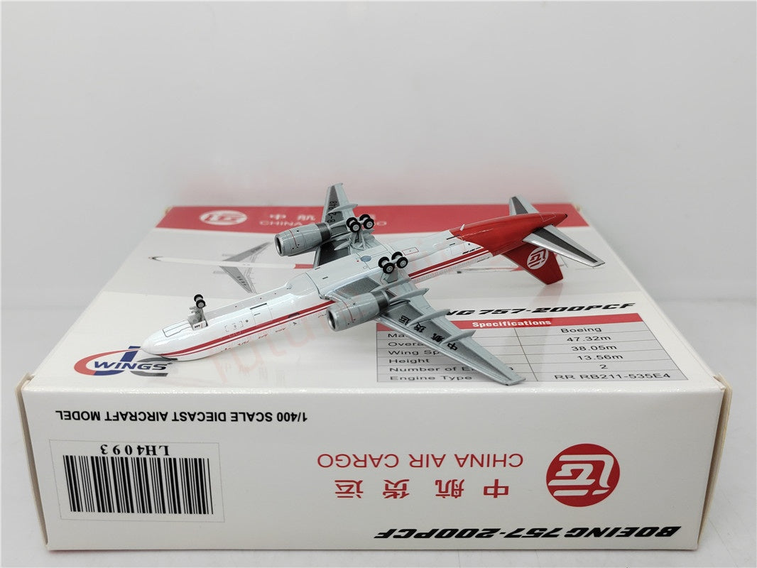 1:400 JC Wings LH4093 Air China Cargo B757-200 B-2848 Aircraft Model+Free Tractor