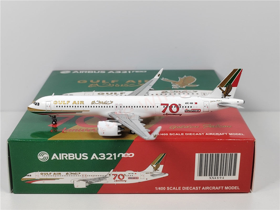 1:400 JC Wings XX4894 Gulf Air A321neo A9C-NB Aircraft Model+Free Tractor