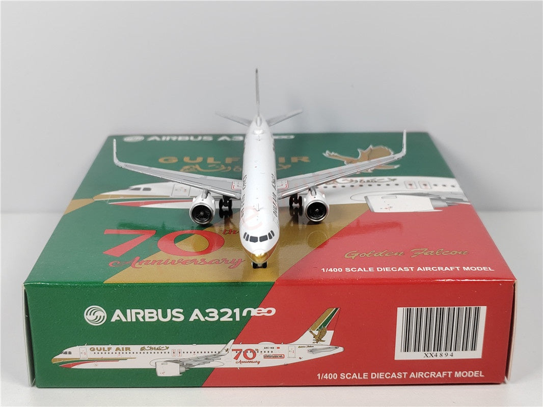 1:400 JC Wings XX4894 Gulf Air A321neo A9C-NB Aircraft Model+Free Tractor