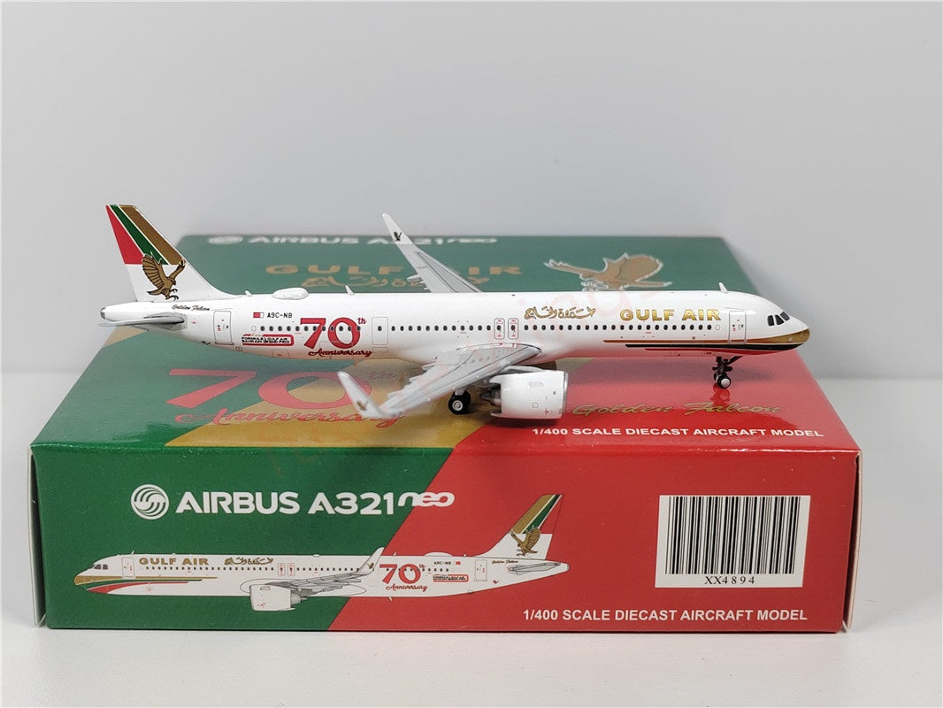 1:400 JC Wings XX4894 Gulf Air A321neo A9C-NB Aircraft Model+Free Tractor