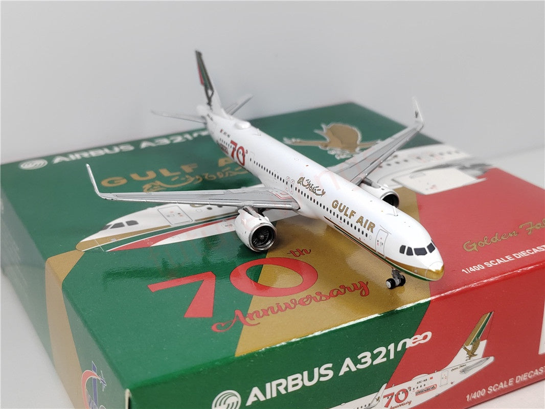 1:400 JC Wings XX4894 Gulf Air A321neo A9C-NB Aircraft Model+Free Tractor