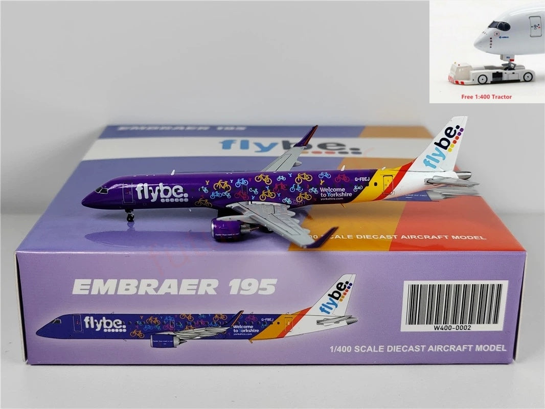 1:400 JC Wings W400-0002 flybe ERJ-190 G-FBEJ Aircraft Model+Free Tractor
