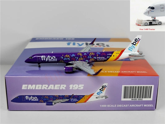 1:400 JC Wings W400-0002 flybe ERJ-190 G-FBEJ Aircraft Model+Free Tractor