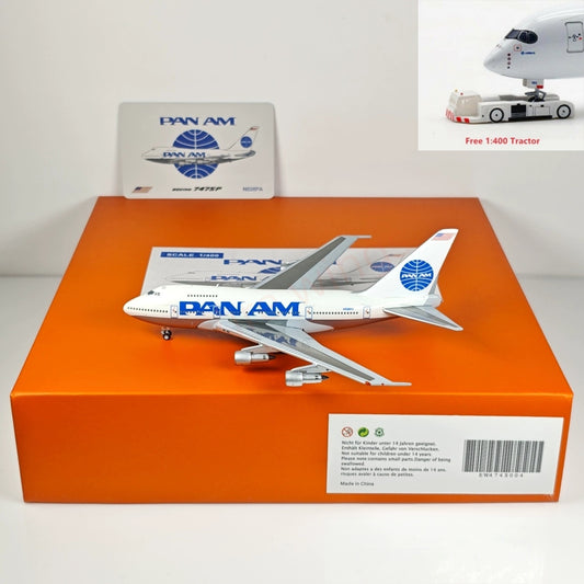 1:400 JC Wings EW474S004 PAN AM B747SP N538PA Aircraft Model+Free Tractor