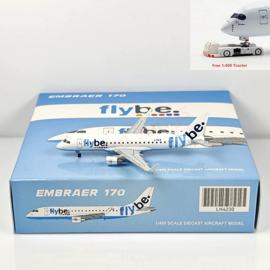 1:400 JC Wings LH4230 Flybe ERJ-170-200STD G-FBJE Aircraft Model+Free Tractor