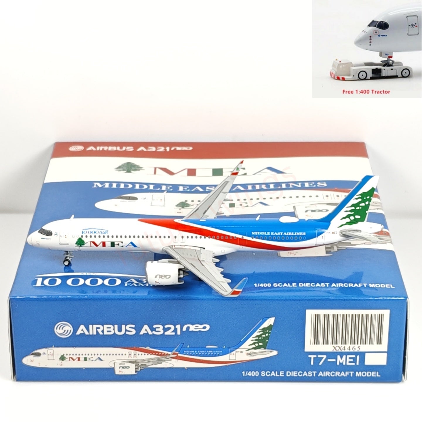 1:400 JC Wings XX4477 MEA A321neo T7-ME3 Aircraft Model+Free Tractor