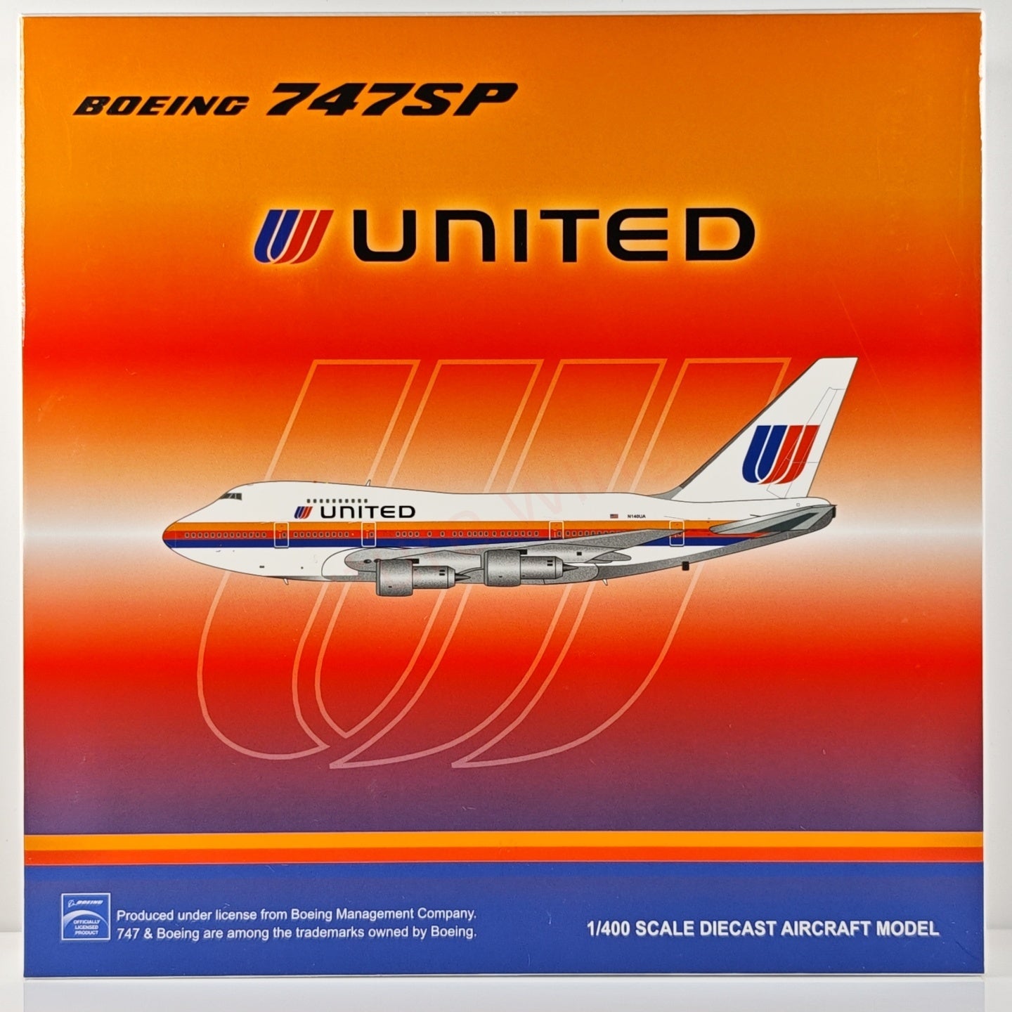 1:400 JC Wings XX4959 United Airlines B747SP N140UA Aircraft Model+Free Tractor
