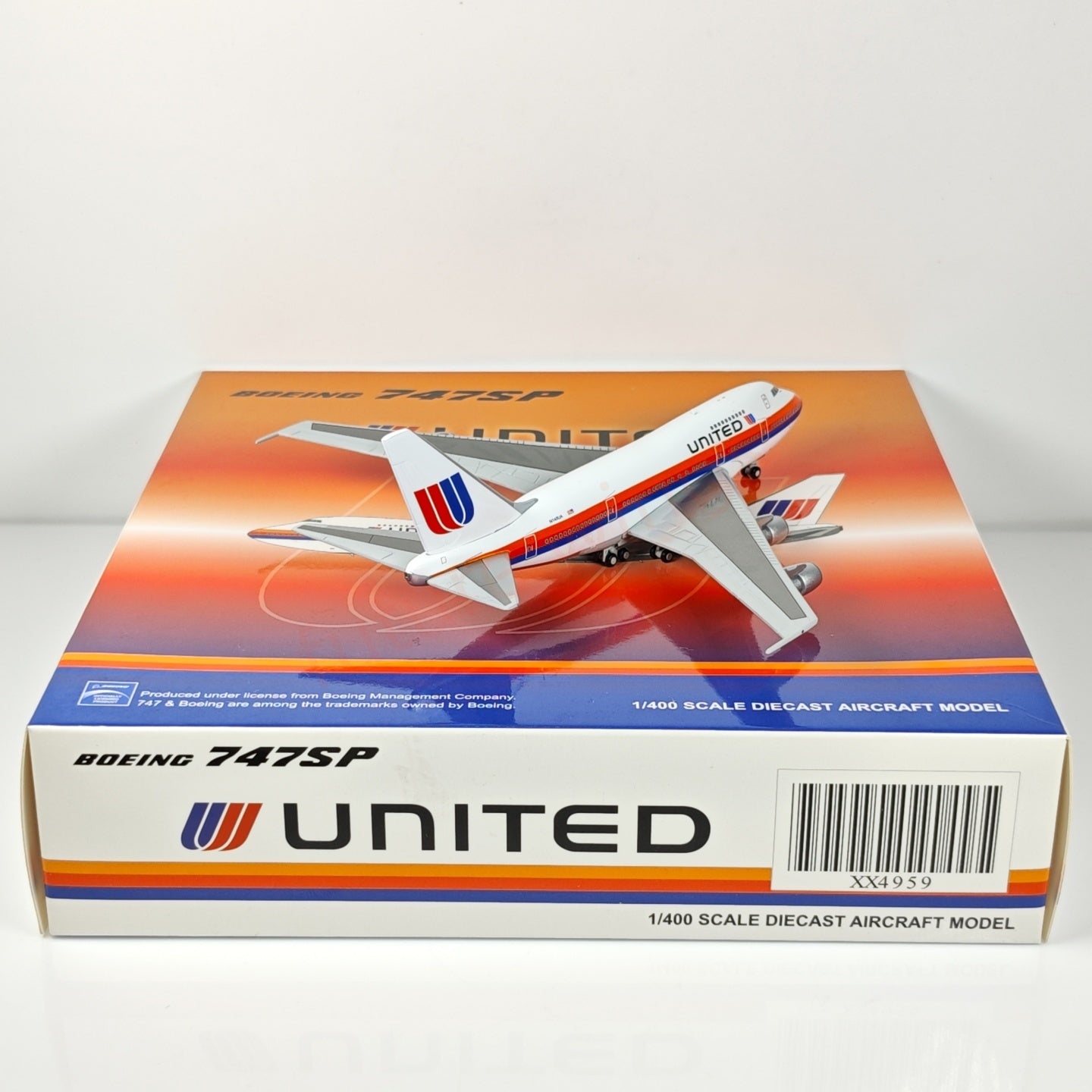 1:400 JC Wings XX4959 United Airlines B747SP N140UA Aircraft Model+Free Tractor