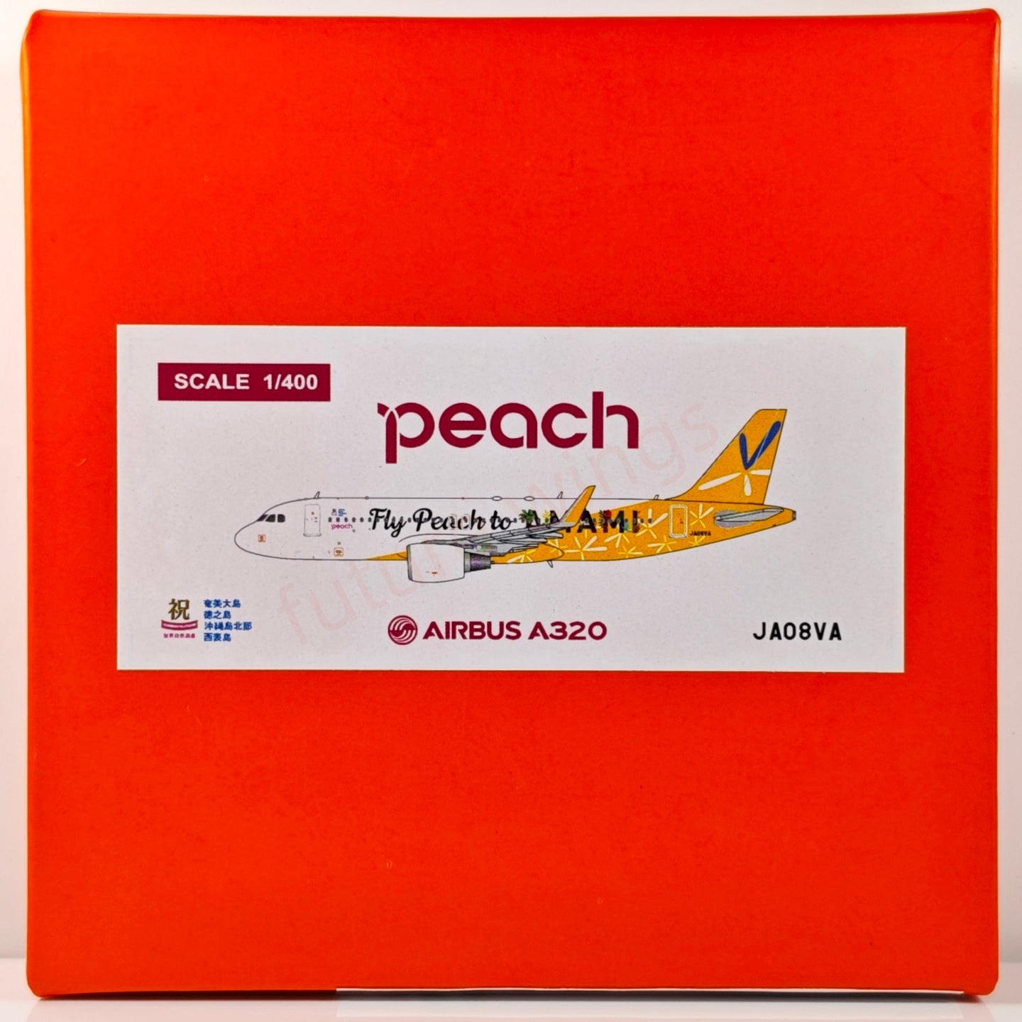 1:400 JC Wings EW4320014 Peach Air A320 JA08VA Aircraft Model+Free Tractor