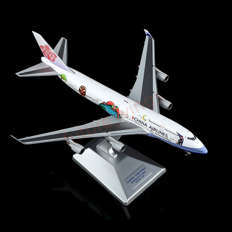 1:400 HX Models China Airlines B747-400 B-18203 Aircraft Model Free Tractor +Stand