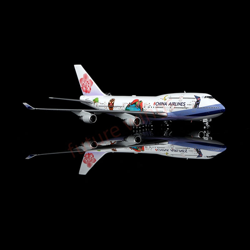 1:400 HX Models China Airlines B747-400 B-18203 Aircraft Model Free Tractor +Stand