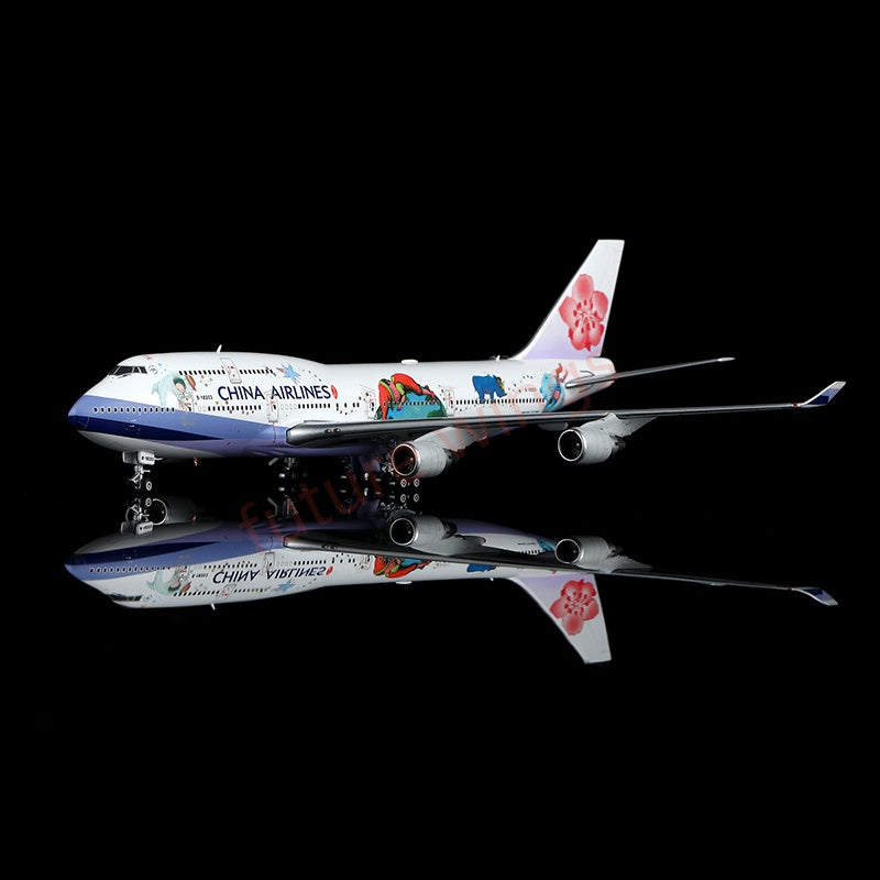 1:400 HX Models China Airlines B747-400 B-18203 Aircraft Model Free Tractor +Stand