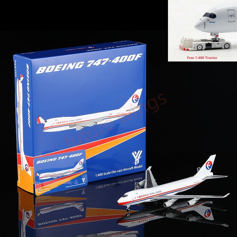 1:400 YY Wings China Cargo B747-400F B-2428 Aircraft Model Free Tractor +Stand