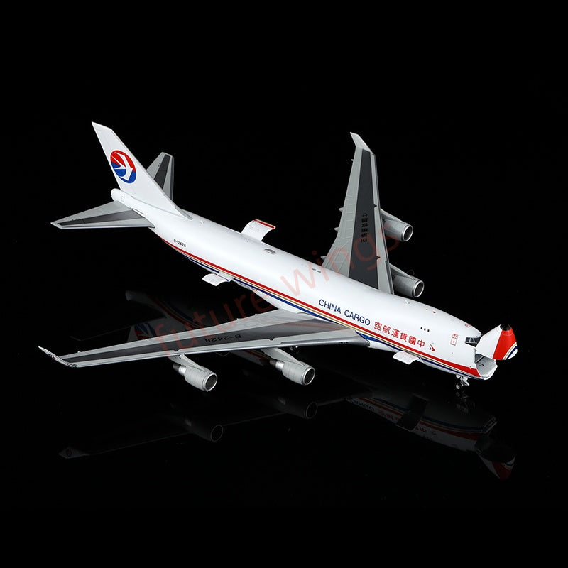 1:400 YY Wings China Cargo B747-400F B-2428 Aircraft Model Free Tractor +Stand