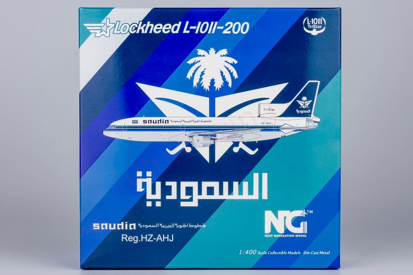 1:400 NG Models NG32012 Saudia Lockheed L-1011-200 HZ-AHJ Aircraft Model+Free Tractor