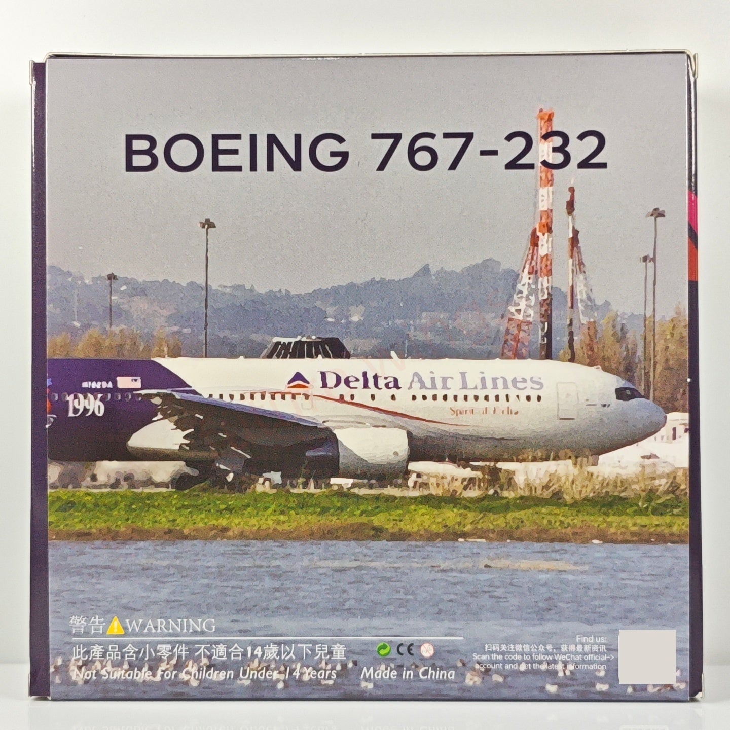1:400 Z² Model Delta Airlines B767-200 N102DA Aircraft Model+Free Tractor