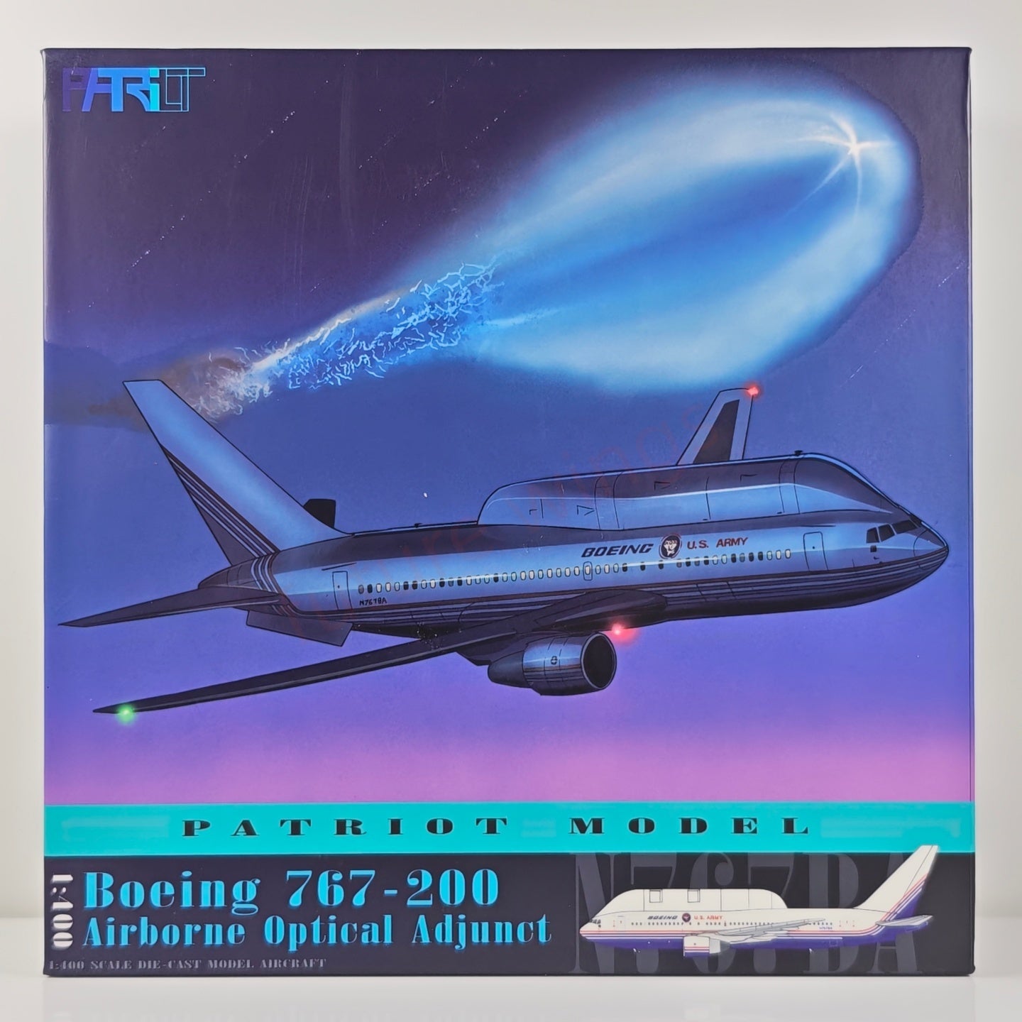1:400 Patriot US.Army B767-200 N767BA Aircraft Model+Free Tractor
