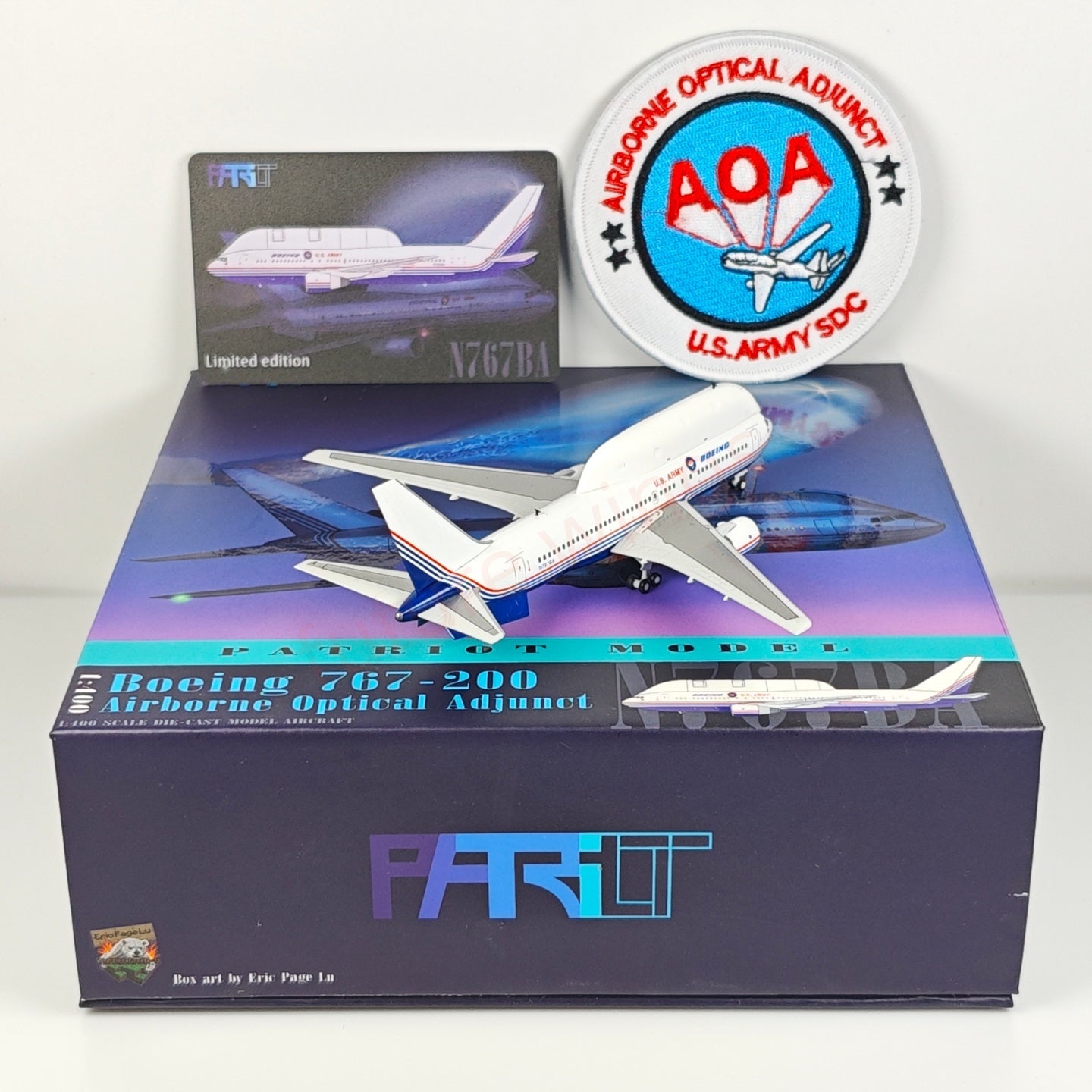 1:400 Patriot US.Army B767-200 N767BA Aircraft Model+Free Tractor