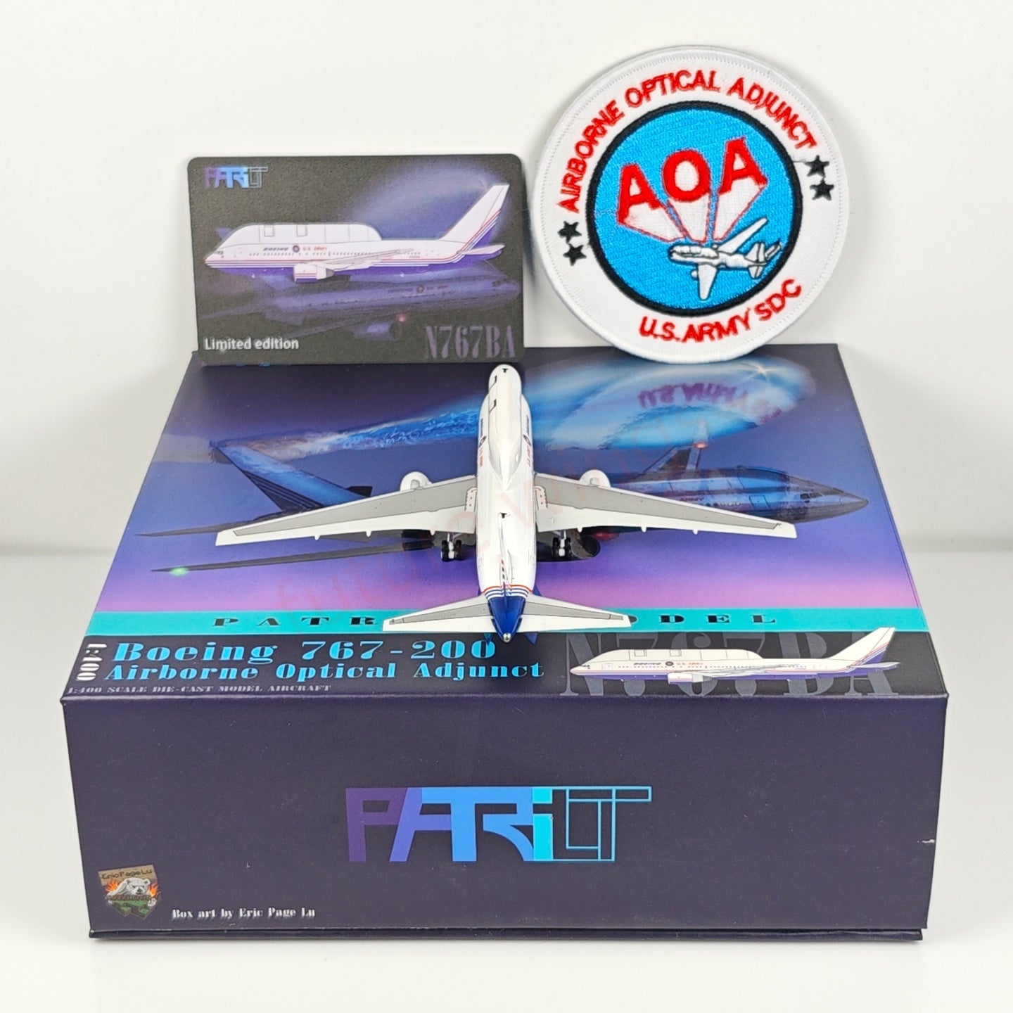 1:400 Patriot US.Army B767-200 N767BA Aircraft Model+Free Tractor