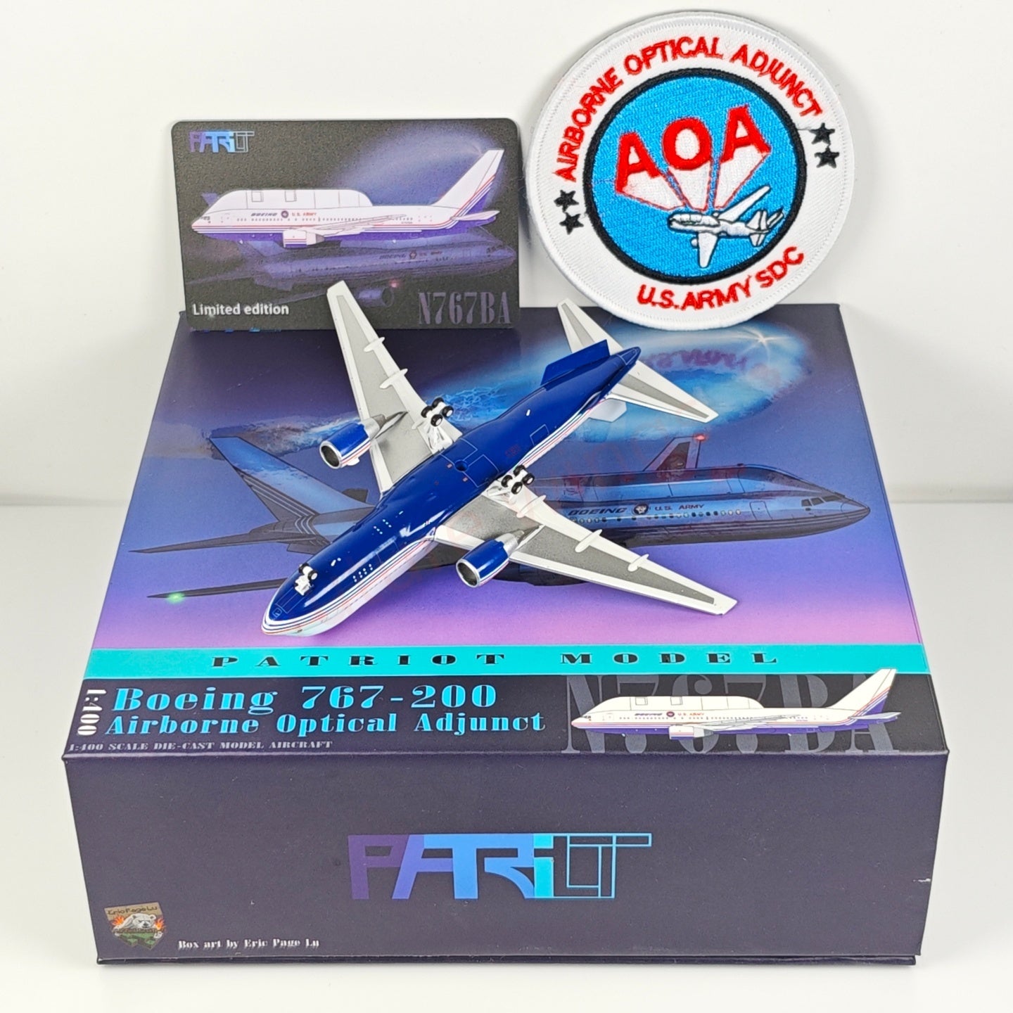 1:400 Patriot US.Army B767-200 N767BA Aircraft Model+Free Tractor