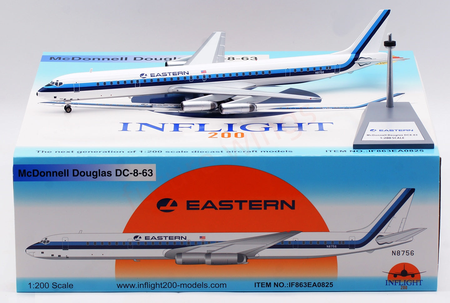 1:200 InFlight200 Eastern Airlines DC-8-63PF N8756 Diecast Aircraft Model