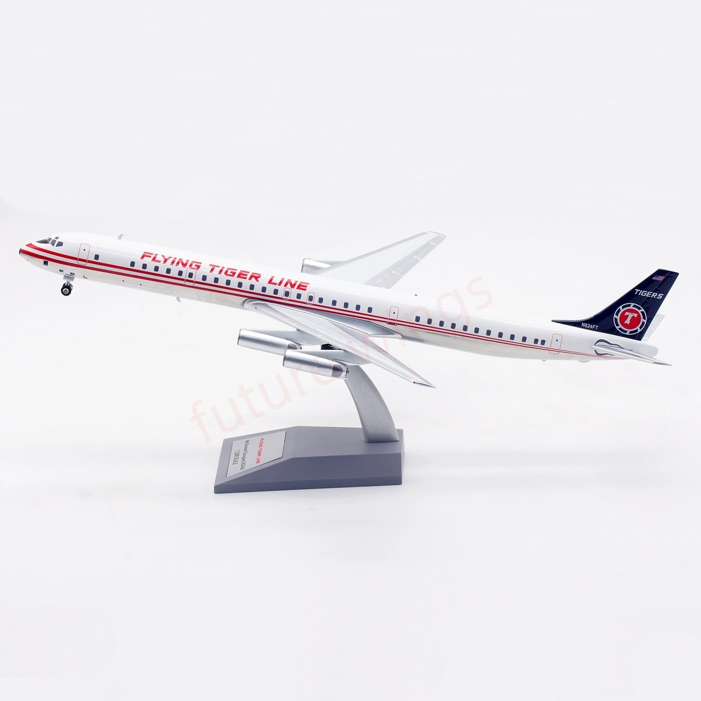 1:200 InFlight200 FlyTiger  DC-8-63 N624FT Diecast Aircraft Model