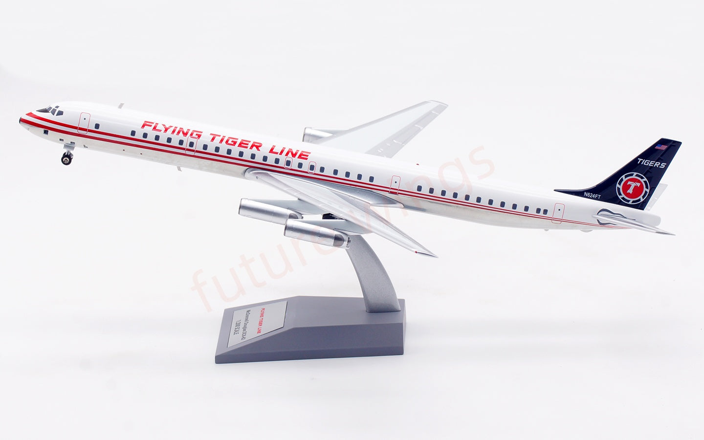 1:200 InFlight200 FlyTiger  DC-8-63 N624FT Diecast Aircraft Model