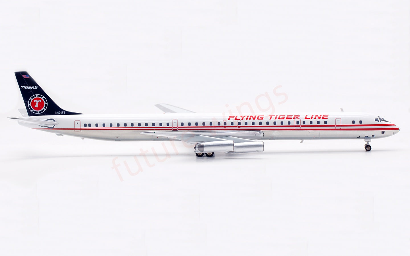 1:200 InFlight200 FlyTiger  DC-8-63 N624FT Diecast Aircraft Model