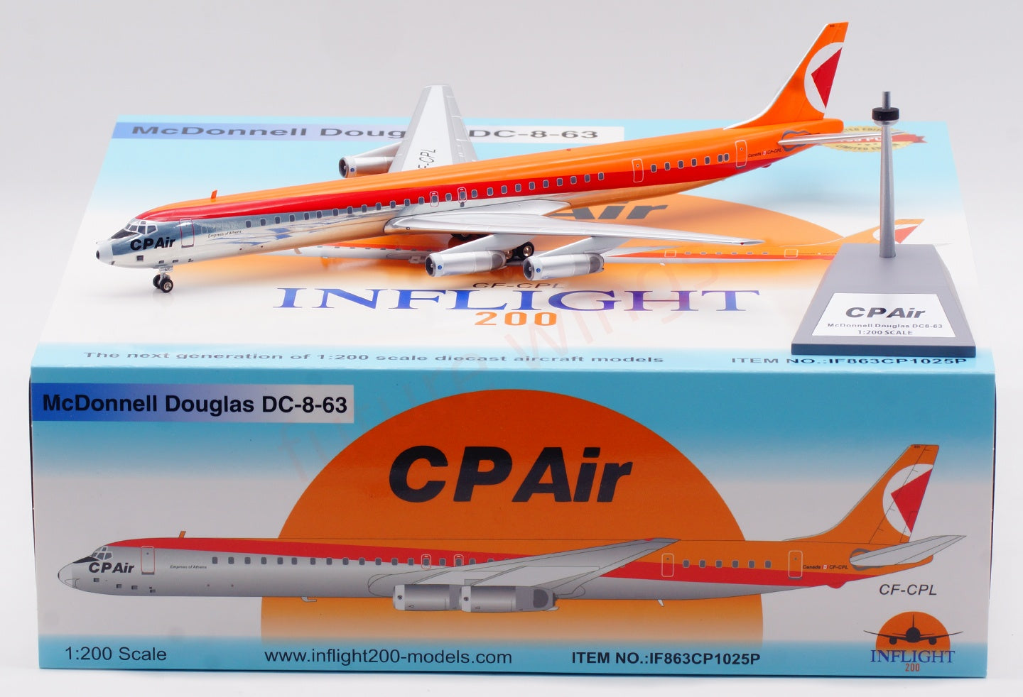 1:200 InFlight200 CP Air DC-8-63PF CF-CPL Diecast Aircraft Model