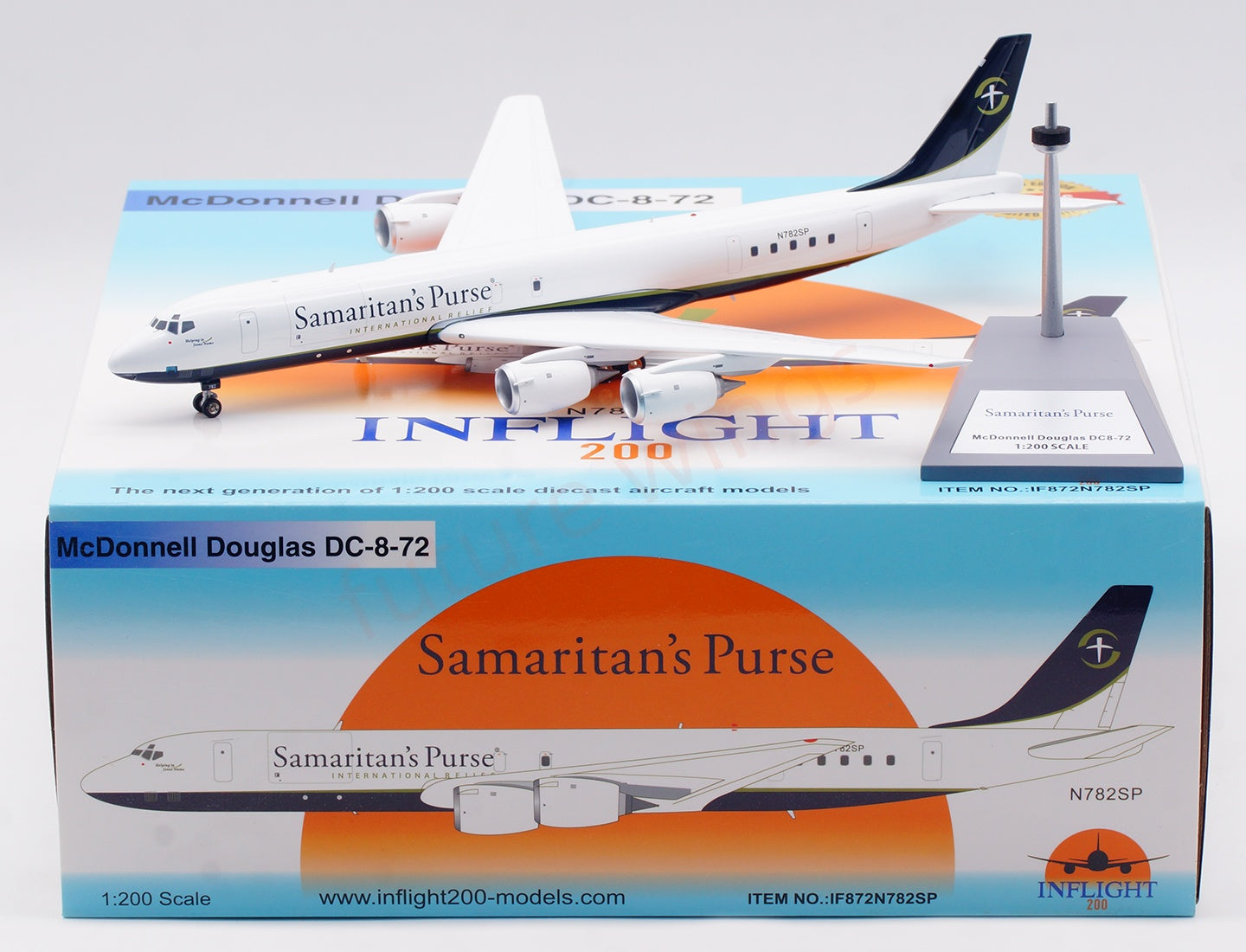 1:200 InFlight200 Samaritan's Purse DC-8-72CF N782SP Diecast Aircraft Model