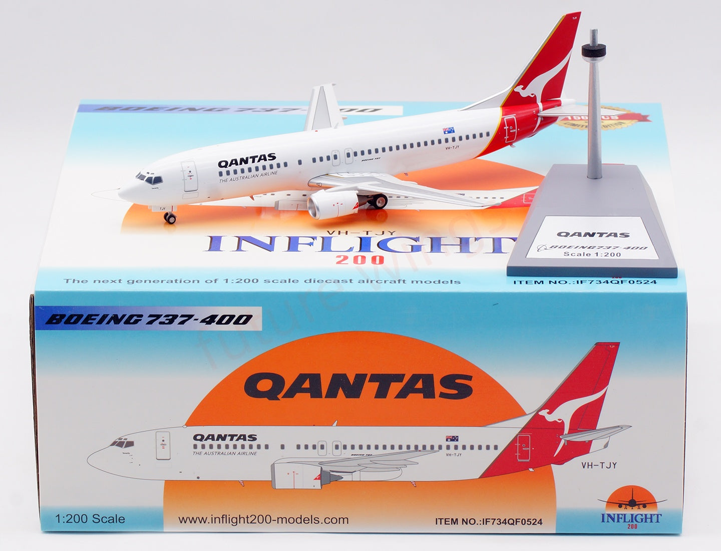 1:200 InFlight200 Qantas Airways  B737-400 VH-TJY Diecast Aircraft Model