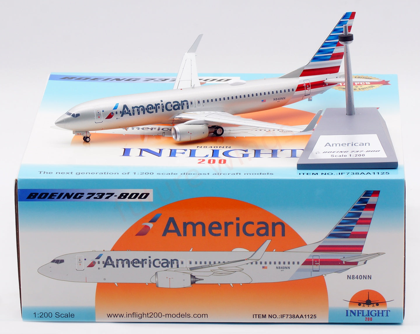 1:200 InFlight200 United Airlines B737-800 N840NN Diecast Aircraft Model