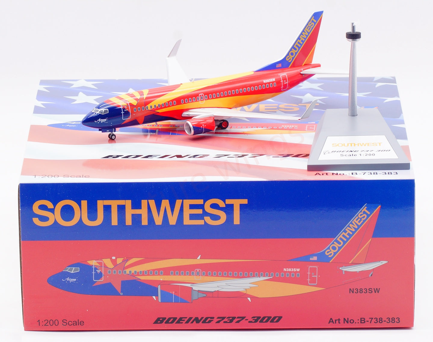 1:200 B-Models(InFlight200) SouthWest Airlines B737-300 N383SW Diecast Aircraft Model